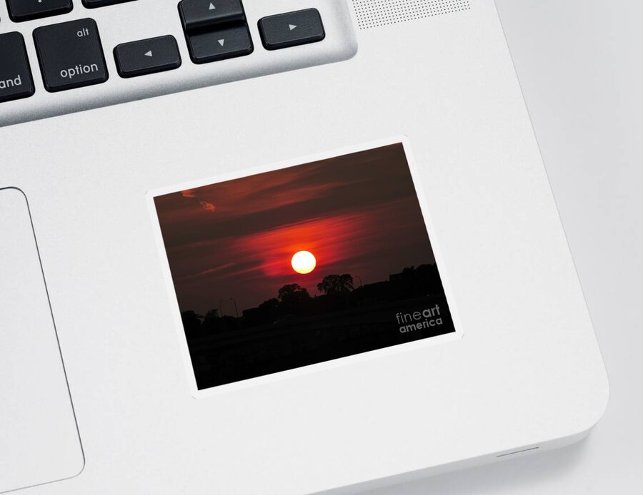 Close Of Day Sticker featuring the photograph St. John, CA sunset by World Reflections By Sharon