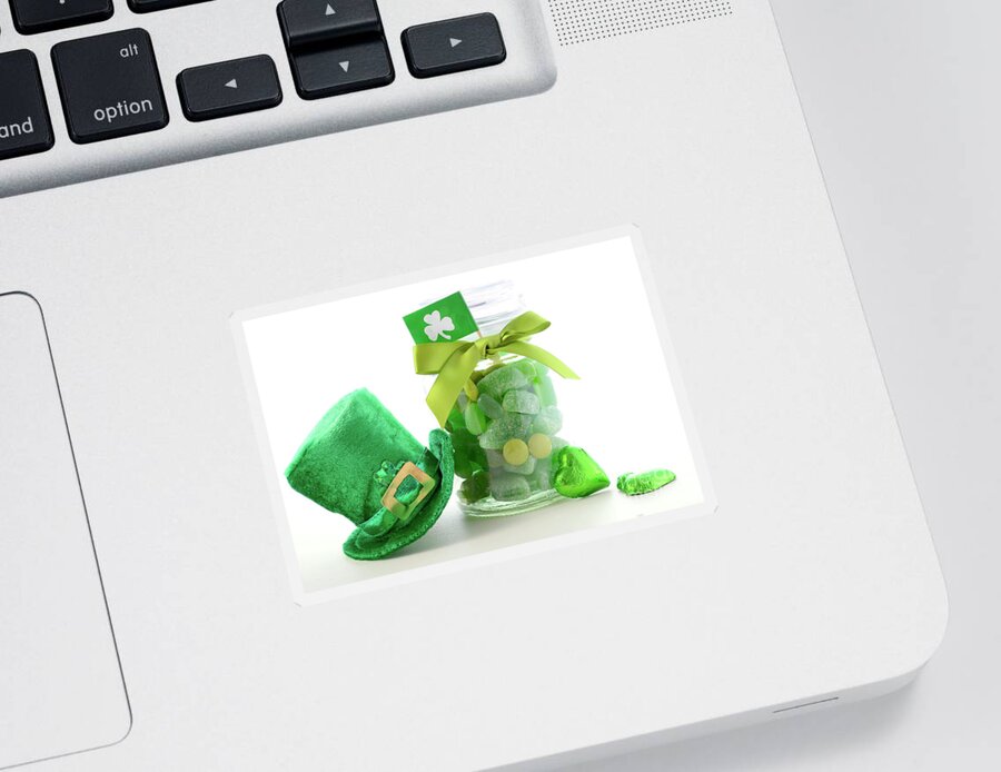 Candy Sticker featuring the photograph St Patricks Day Candy by Milleflore Images