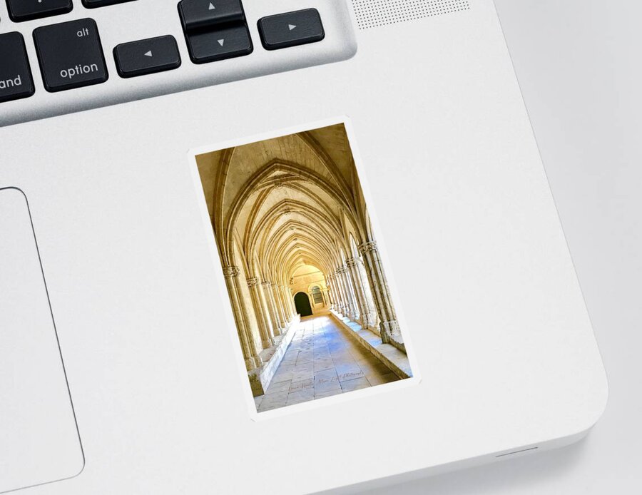 Architecture Sticker featuring the photograph St. Trophime Cloister in Arles by Donna Martin