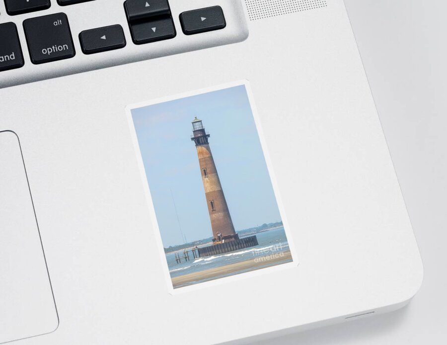 Morris Island Lighthouse Sticker featuring the photograph Standing Tall - Morris Island Lighthouse - Charleston SC by Dale Powell