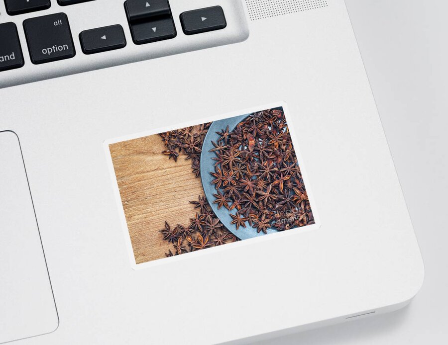 Star Anise Sticker featuring the photograph Star Anise Spice by Tim Gainey