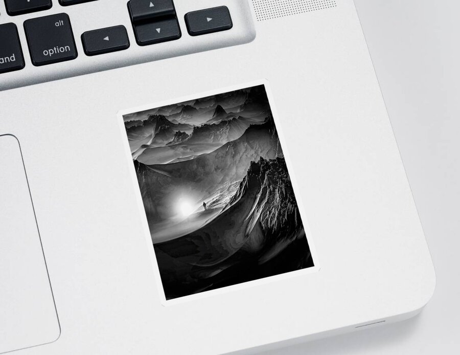 Fine Art Sticker featuring the photograph Stealing The Moon by Sofie Conte