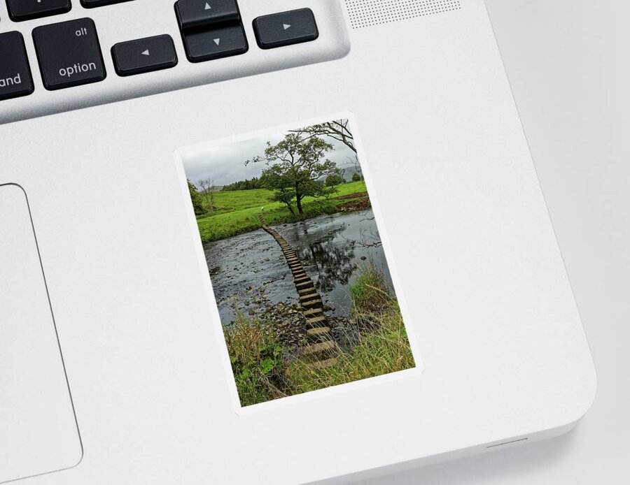 Stepping Stones Sticker featuring the photograph Stepping Stones Across The Hodder by Jeff Townsend