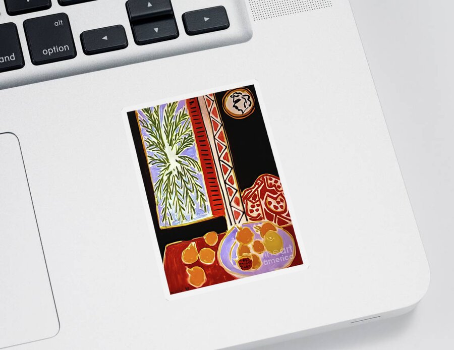 Still Life Sticker featuring the painting Still Life With Pomegranates by Henri Matisse 1947 by Henri Matisse