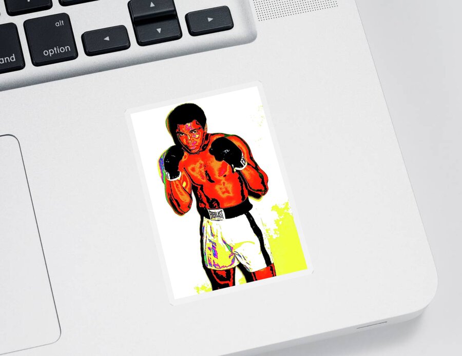 Ali Sticker featuring the digital art Sting Like a Bee by Larry Beat