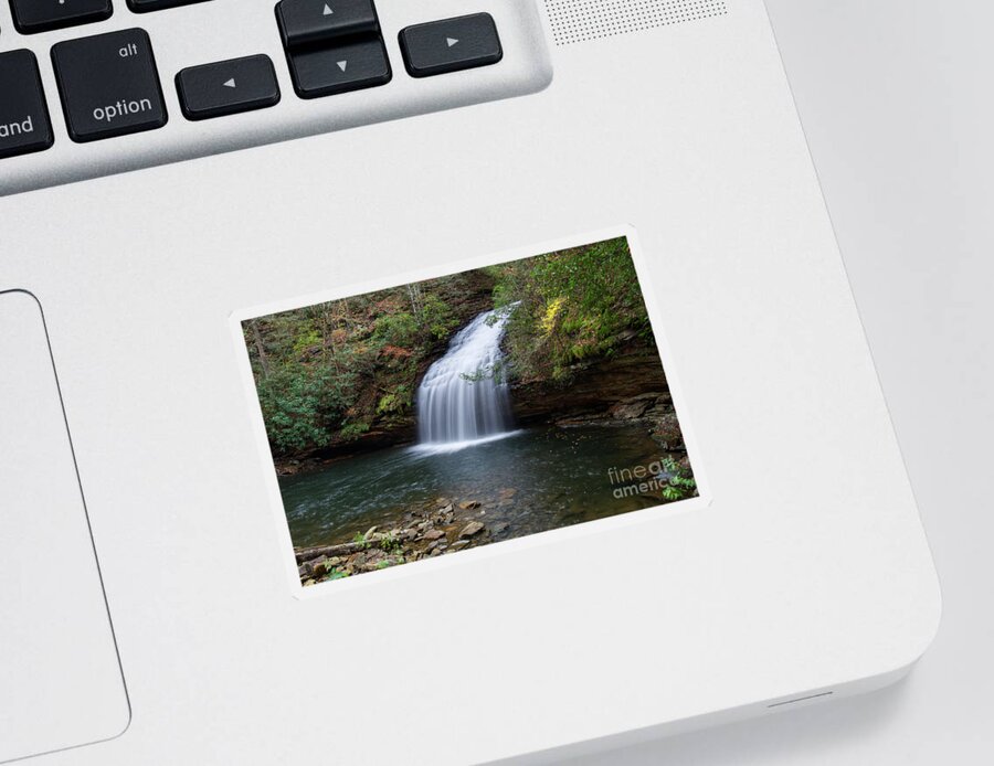 Hike Sticker featuring the photograph Stinging Fork Falls 24 by Phil Perkins
