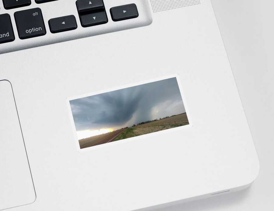 Nebraskasc Sticker featuring the photograph Storm Chasing Supercells in Nebraska 004 by Dale Kaminski