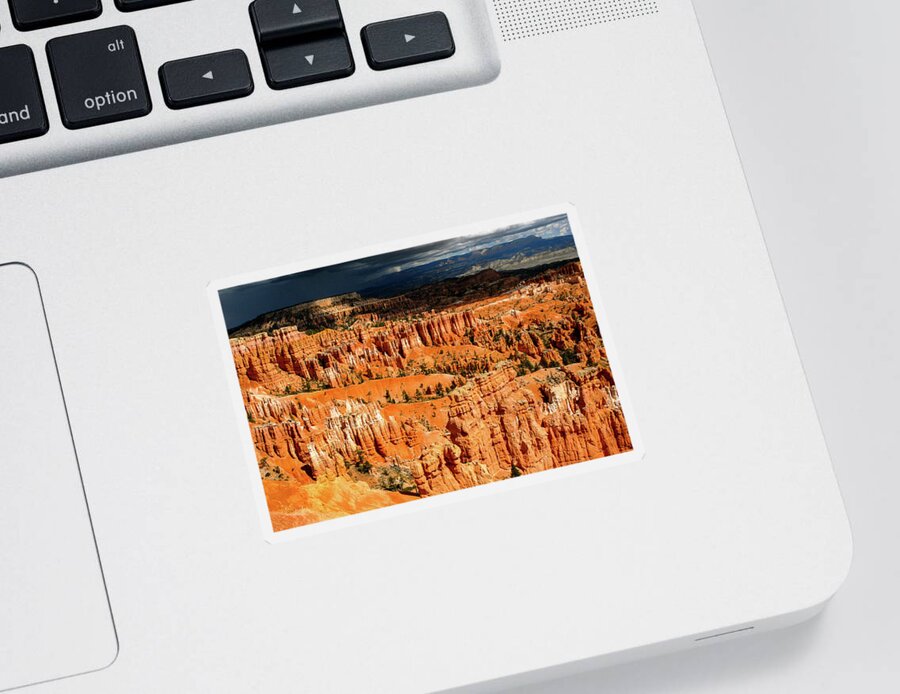 Bryce Sticker featuring the photograph Distant Thunder - Bryce Canyon National Park. Utah by Earth And Spirit