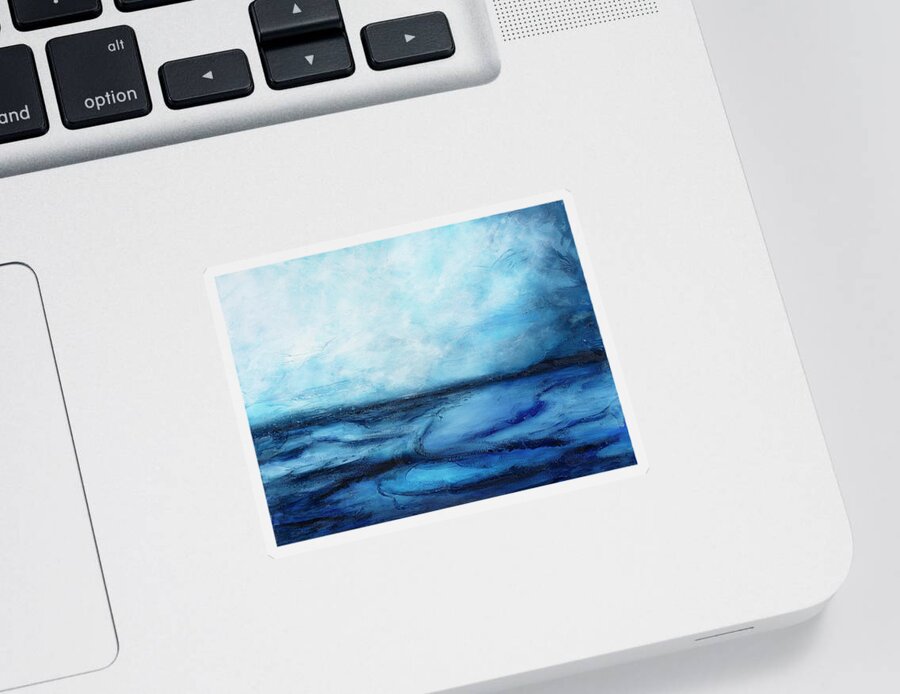 Ocean Sticker featuring the painting Storms End by Tamara Nelson