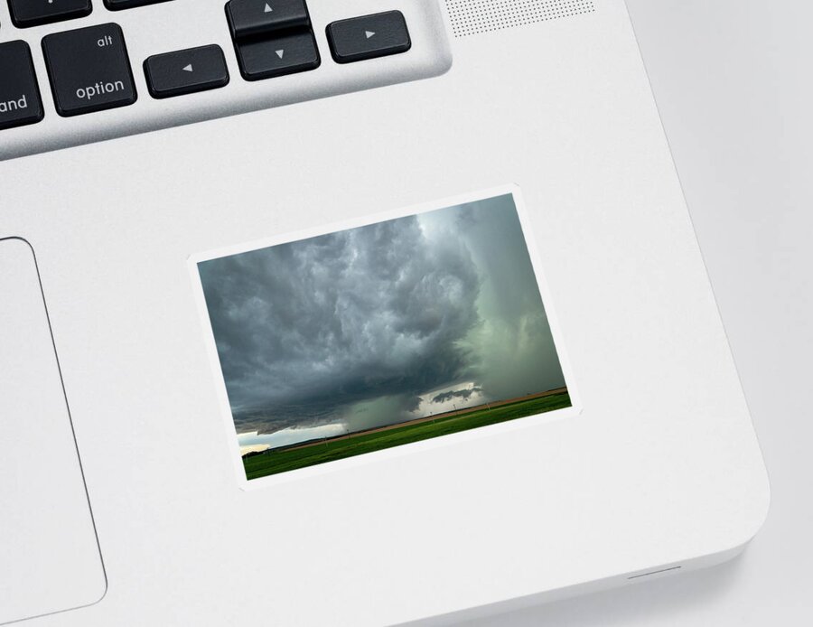 Storm Sticker featuring the photograph Stormy Supercell by Wesley Aston