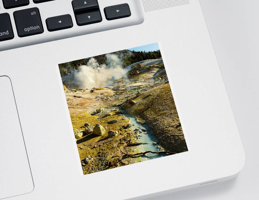 Lassen Sticker featuring the photograph Stream and Steam by Mike Lee