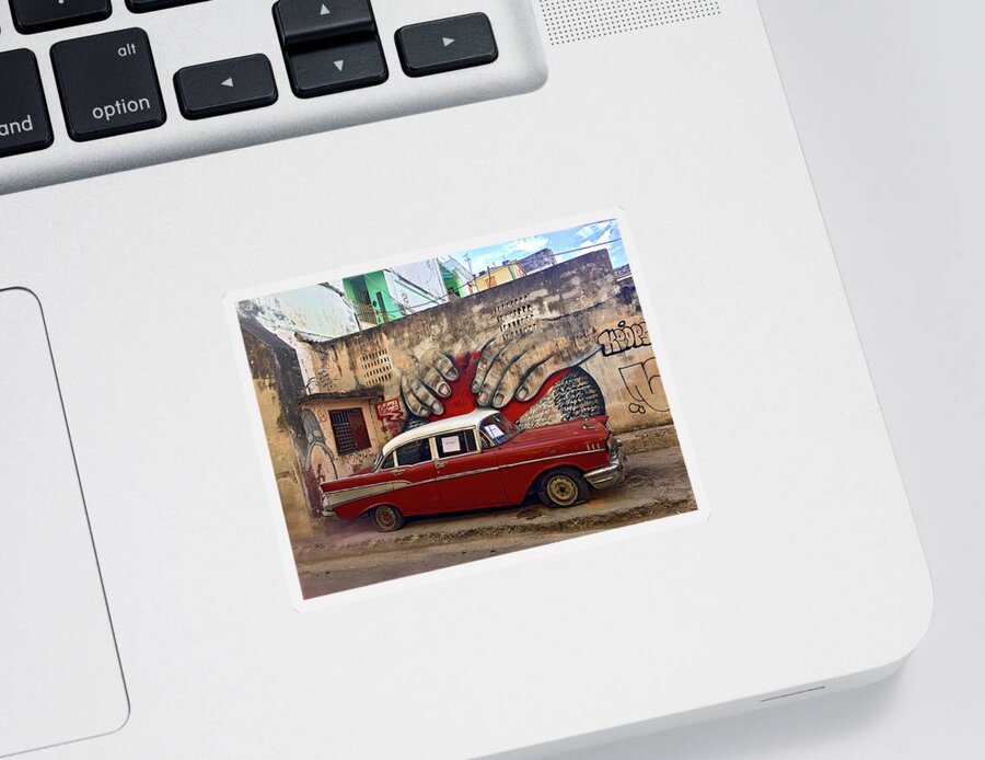 Cuba Sticker featuring the photograph Out of Order by Kerry Obrist