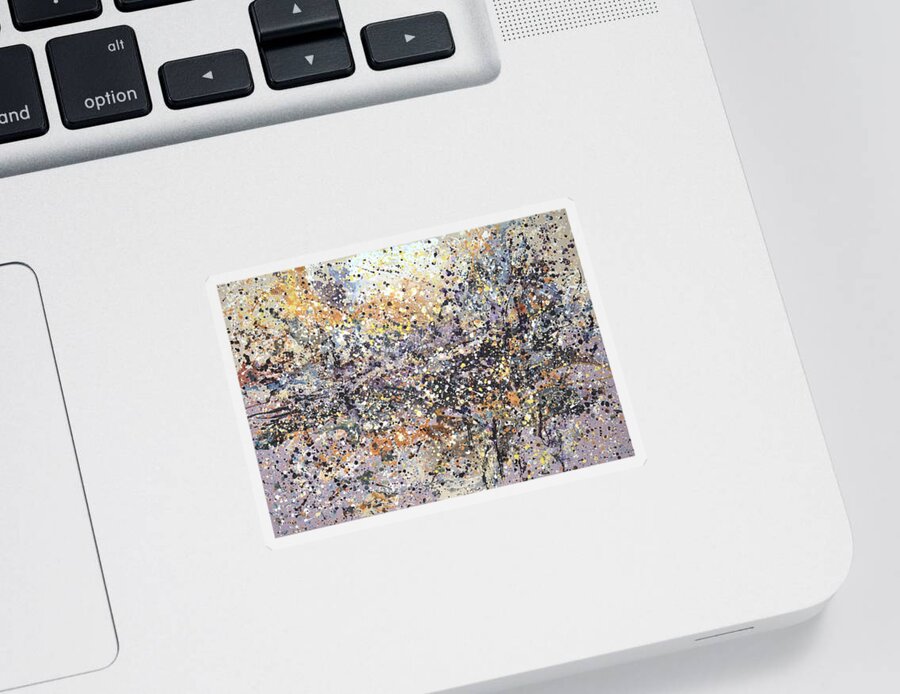 Expression Sticker featuring the painting 	Subjective landscape 3. by Iryna Kastsova