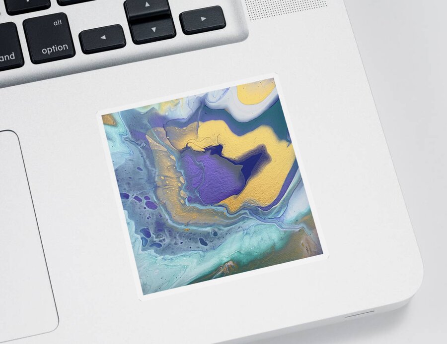 Gold Sticker featuring the painting Submerge by Nicole DiCicco