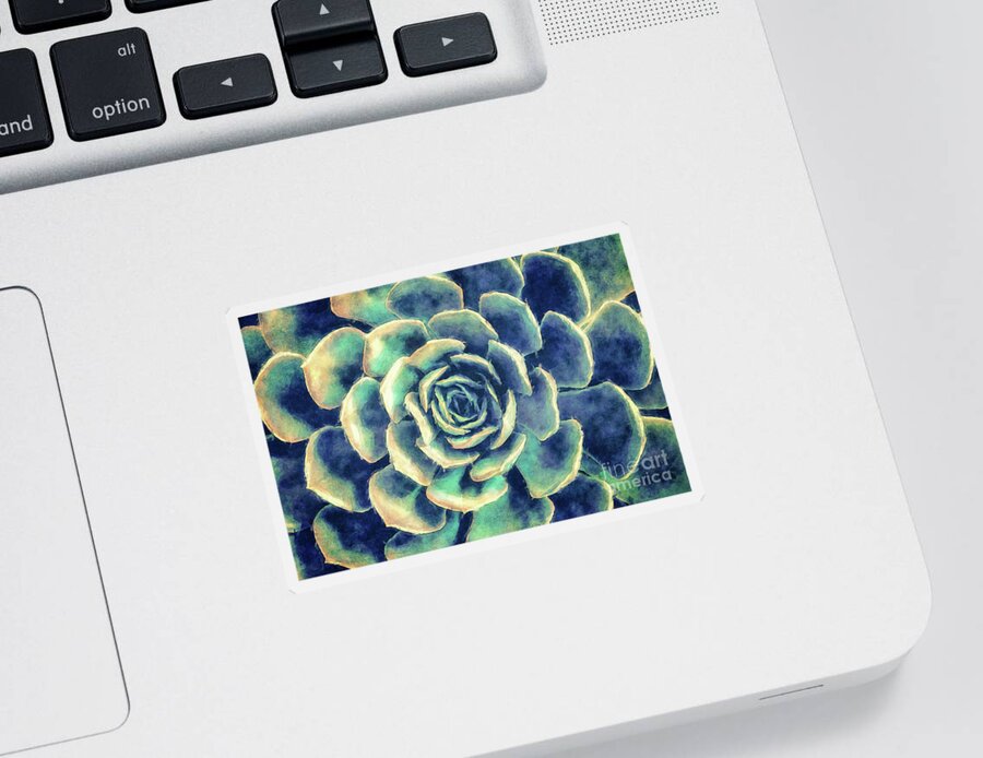 Succulent Sticker featuring the digital art Succulent Plant by Phil Perkins