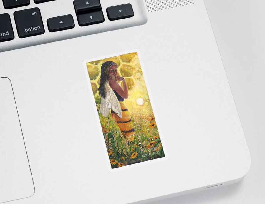Summer Sticker featuring the painting Summer Siren by Merana Cadorette