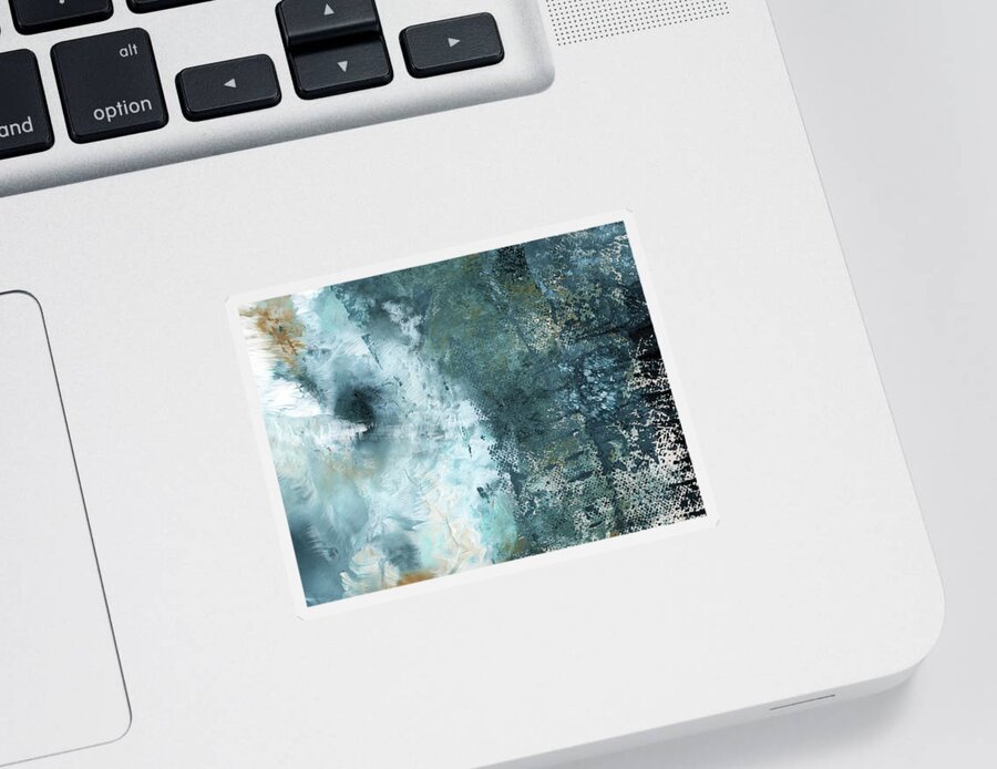Abstract Sticker featuring the painting Summer Storm- Abstract Art by Linda Woods by Linda Woods
