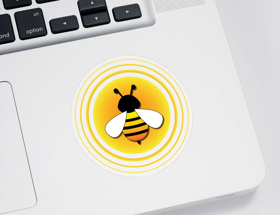 Honey Bee Sticker featuring the digital art Sun Bee by Pelo Blanco Photo
