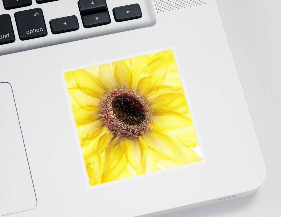 Sunflower Sticker featuring the painting Sunflower of Peace No.1 by Kimberly Deene Langlois