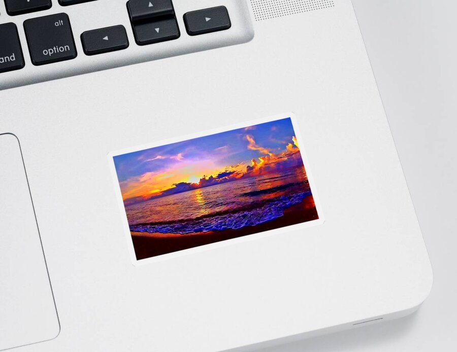 Sunrise Sticker featuring the photograph Sunrise Beach 10 by Rip Read