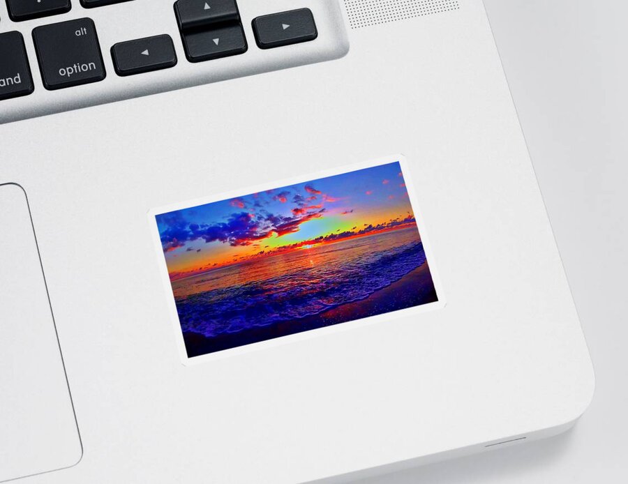 Sunrise Sticker featuring the photograph Sunrise Beach 12 by Rip Read