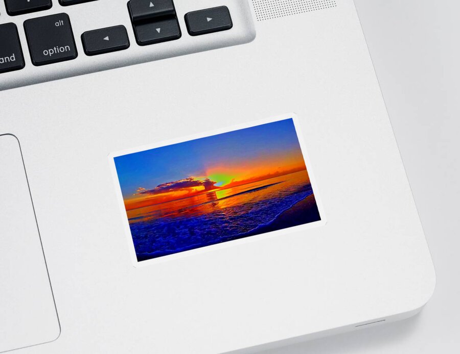 Sunrise Sticker featuring the photograph Sunrise Beach 32 by Rip Read