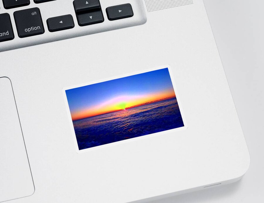 Sunrise Sticker featuring the photograph Sunrise Beach 410 by Rip Read
