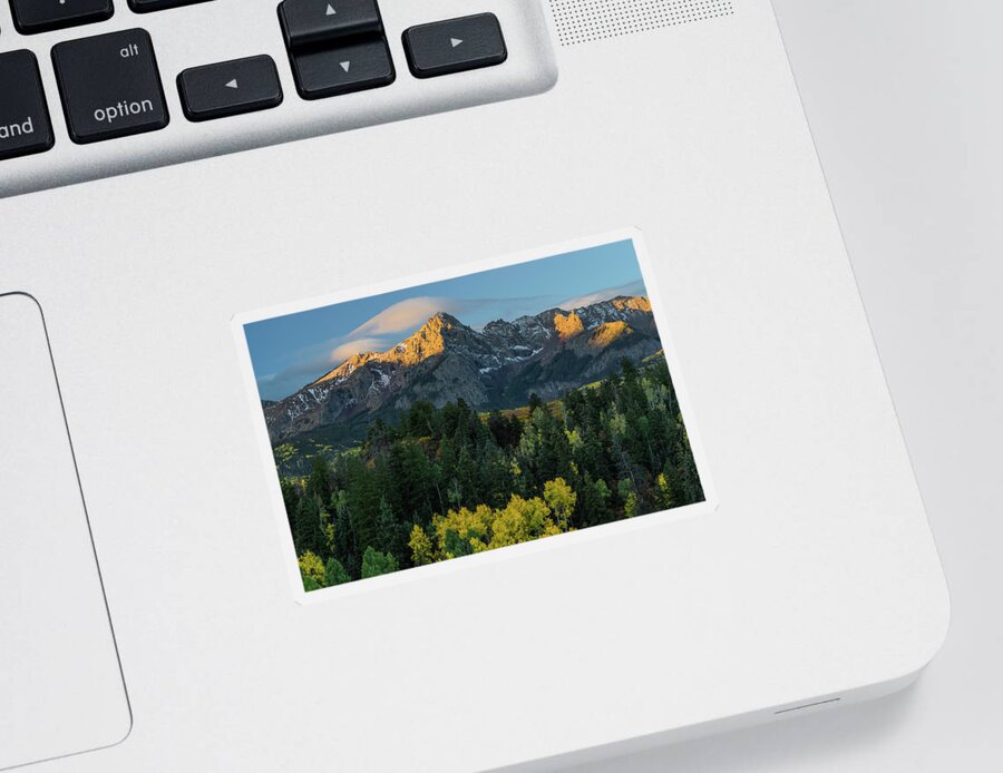 Autumn Sticker featuring the photograph Sunrise in Colorado - 8689 by Jerry Owens