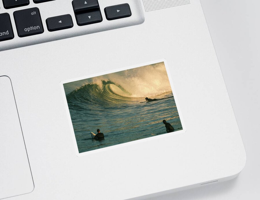 Pismo Sticker featuring the photograph Sunrise super waves by Dr Janine Williams