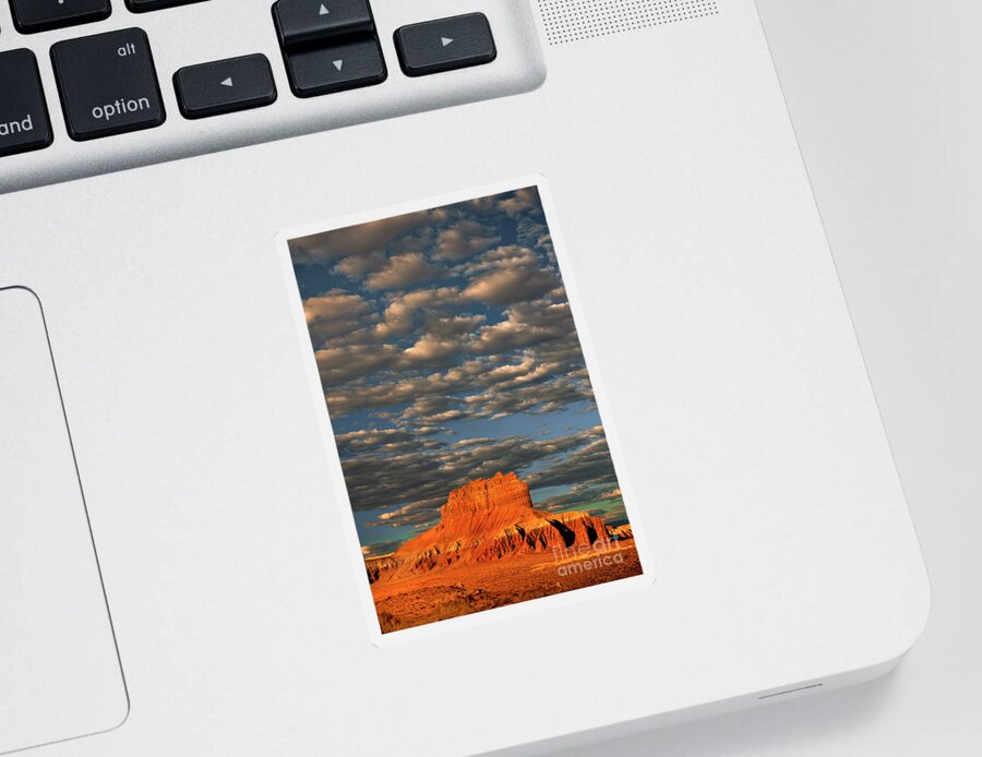 Dave Welling Sticker featuring the photograph Sunrise Wild Horse Butte Goblin Valley Utah by Dave Welling