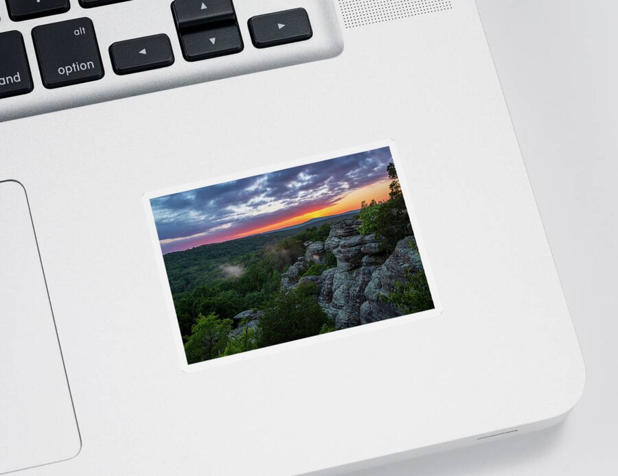 Sunset Sticker featuring the photograph Sunset at the Garden by Grant Twiss