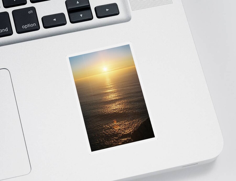 Bright Sticker featuring the photograph Sunset by Barthelemy de Mazenod