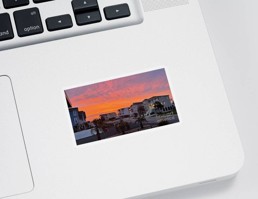 Sand Sticker featuring the photograph Sunset in Holden Beach NC 7515 by Jack Schultz