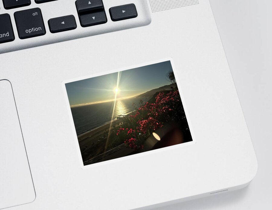 Photography Sticker featuring the photograph Sunset In Malibu by Lisa White