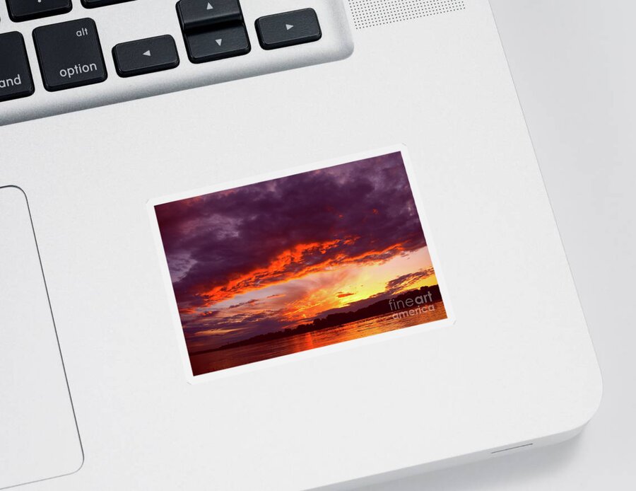 Harmony Sticker featuring the photograph Sunset Magic Above Us 03 by Leonida Arte