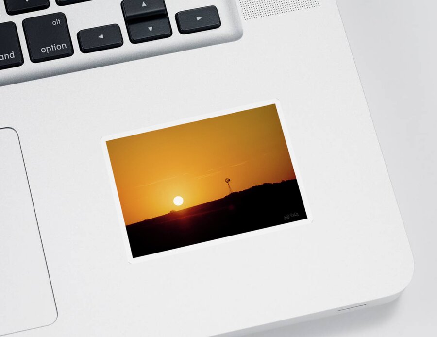 Ravenna Sticker featuring the photograph Sunset near Ravenna, Nebraska by Jeff White