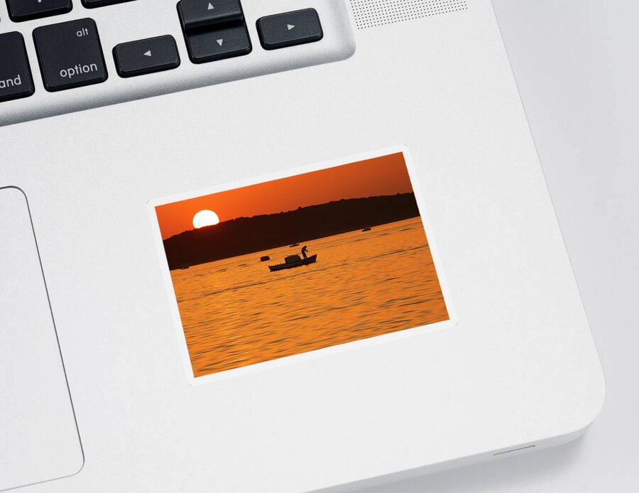Sunset Sticker featuring the photograph Sunset over the Brijuni Islands by Ian Middleton