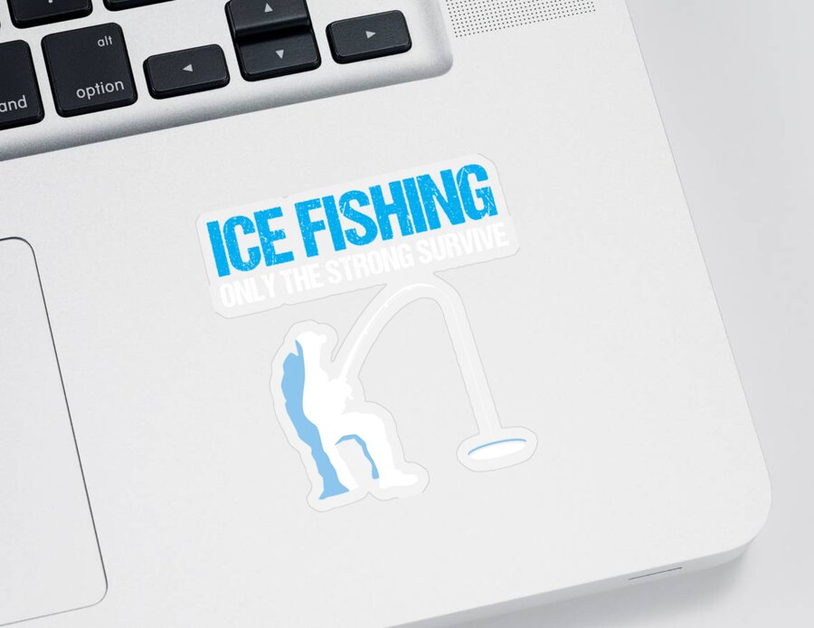 Survive Ice Fishing Winter Ice Hole Freezing Holiday Gift Sticker