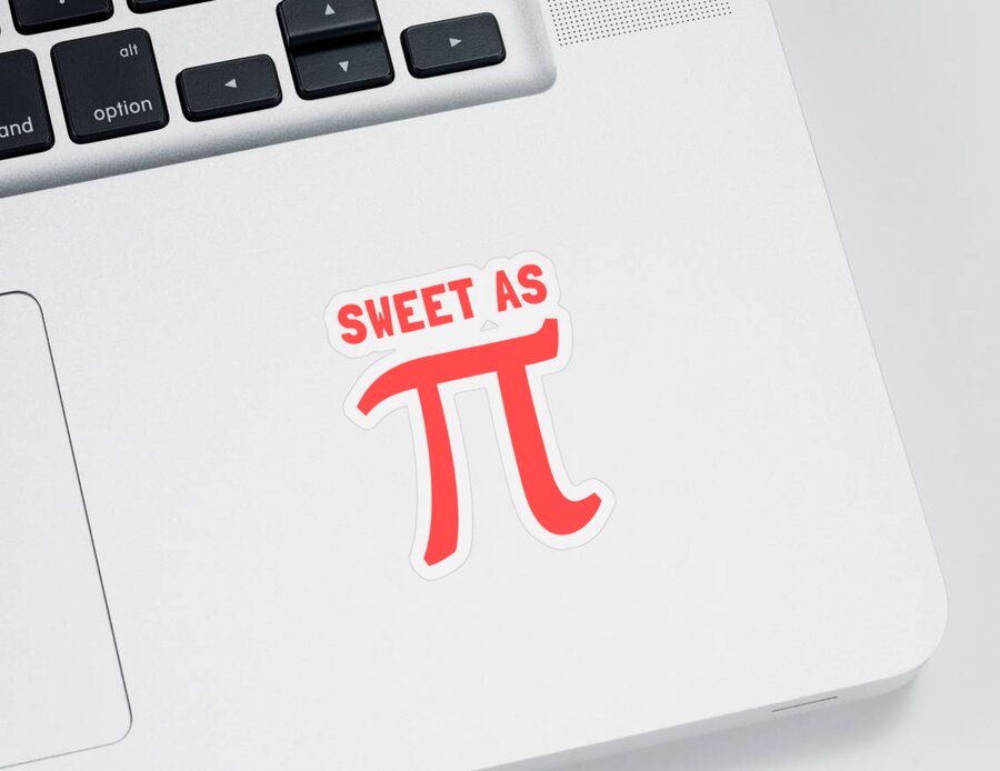 Mathematician Sticker featuring the digital art Sweet As Pi 314 by Flippin Sweet Gear