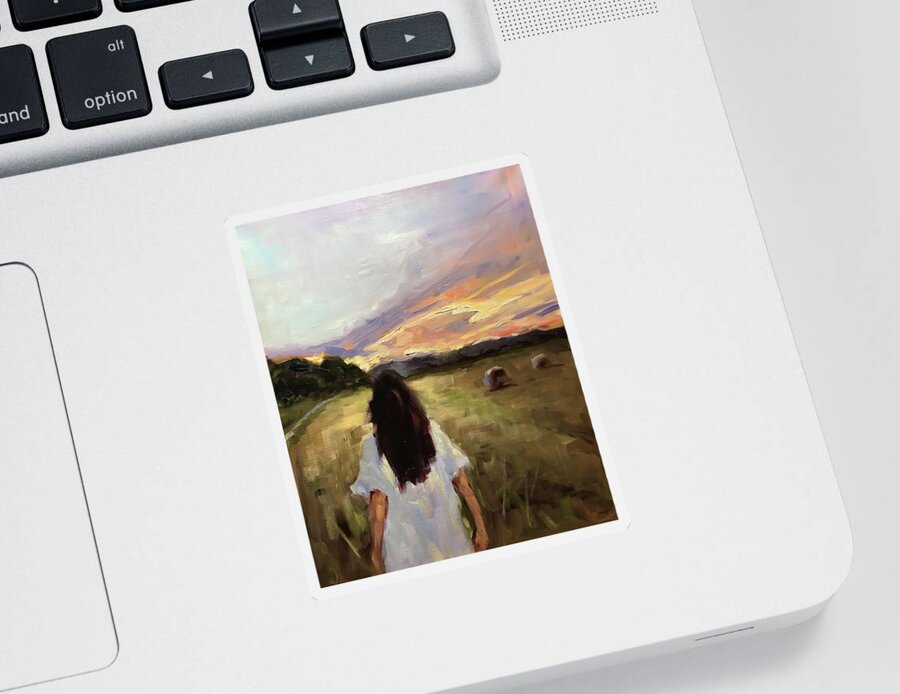 Figurative Sticker featuring the painting Sweet days of summer by Ashlee Trcka