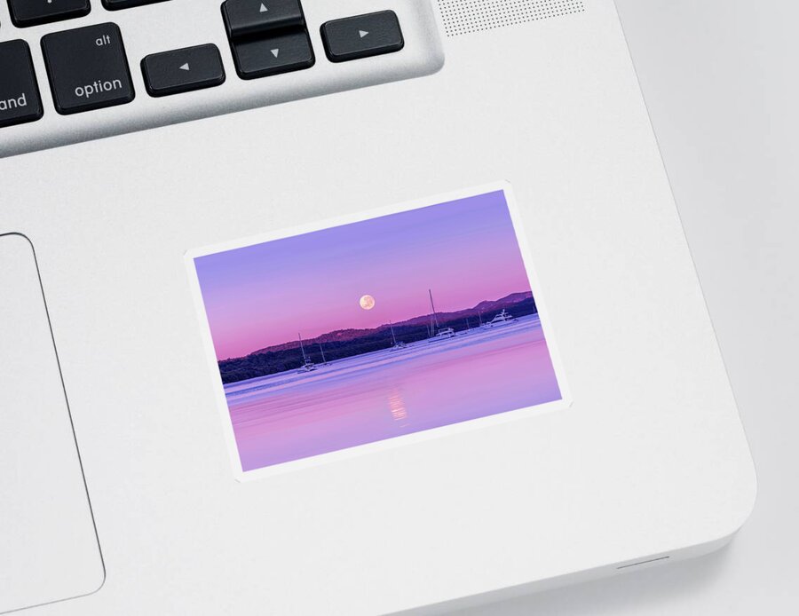Airlie Beach Sticker featuring the photograph Sweet Sorrento Moon by Az Jackson
