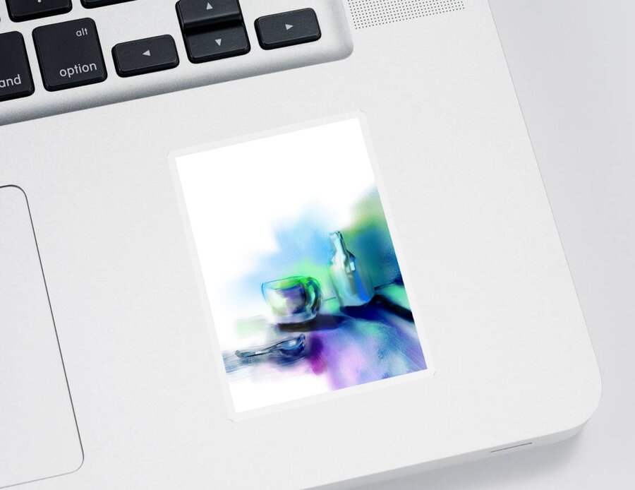Ipad Painting Sticker featuring the digital art Table Still Life by Frank Bright