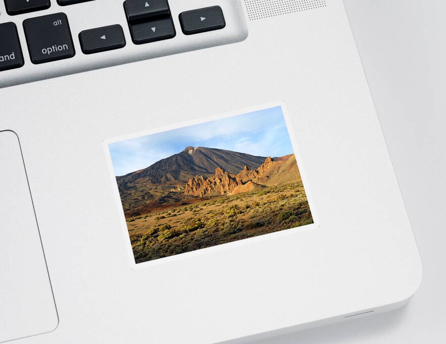 Big Sticker featuring the photograph Teide volcano in Tenerife, Canary Island, Spain by Severija Kirilovaite