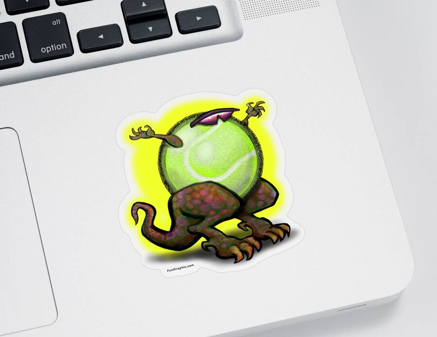 Tennis Sticker featuring the digital art Tennis Beast by Kevin Middleton