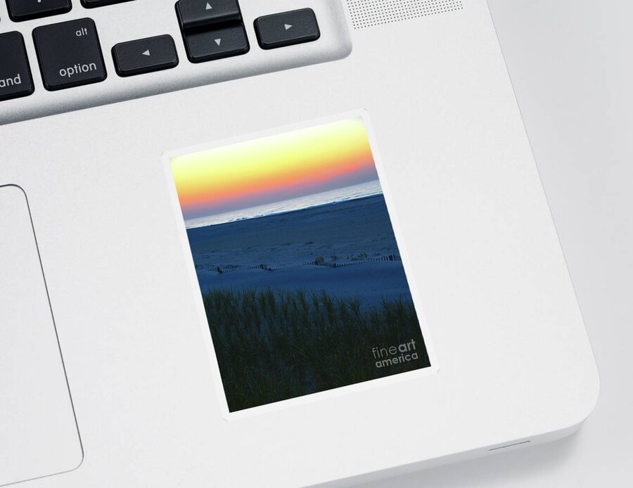 Tequila Sticker featuring the photograph Tequila Sunrise-Abstract Beach Art by Robyn King