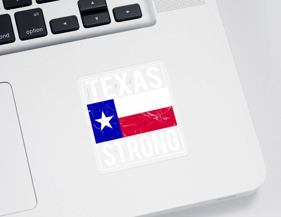 Funny Sticker featuring the digital art Texas Strong by Flippin Sweet Gear
