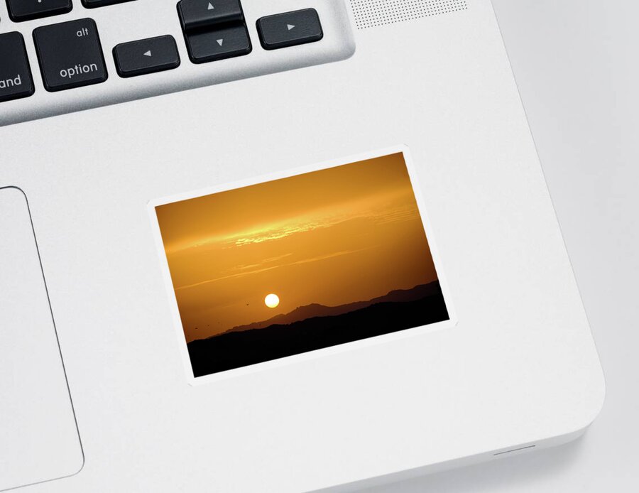 Sunset Sticker featuring the photograph Texture like Sun by Gary Browne
