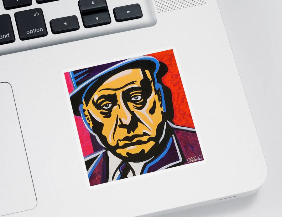 Spa Sticker featuring the painting The Accountant by Emanuel Alvarez Valencia
