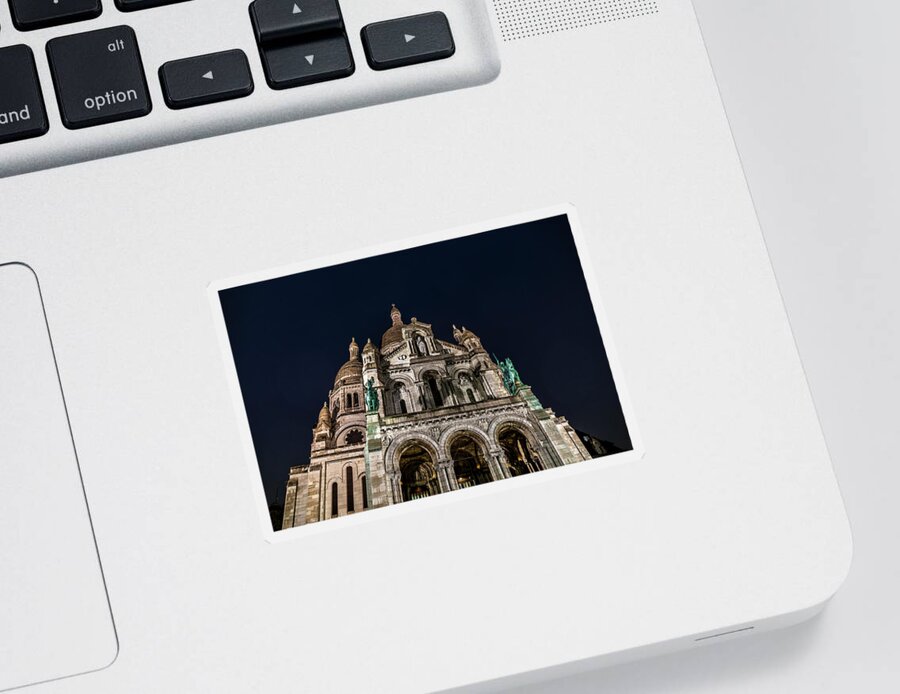 Architecture Sticker featuring the photograph The Basilica of the Sacred Heart by Fabiano Di Paolo