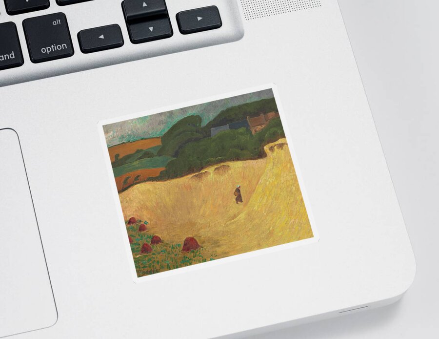 19th Century Artists Sticker featuring the painting The Beach of Les Grands Sables at Le Pouldu by Paul Serusier